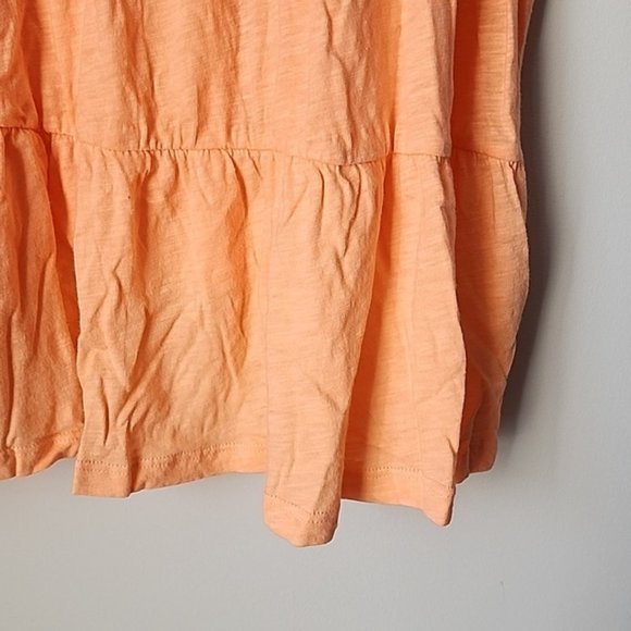 Torrid - Cotton Modal Slub Square Neck Smocked Babydoll Tank in Papaya P… - Picture 4 of 12